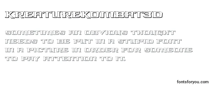 Обзор шрифта Kreaturekombat3d
