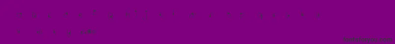 Czcionka MtfWildflower – czarne czcionki na fioletowym tle