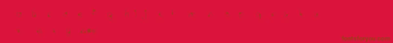 Czcionka MtfWildflower – brązowe czcionki na czerwonym tle