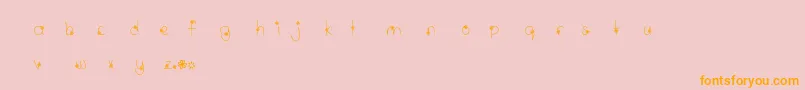 Шрифт MtfWildflower – оранжевые шрифты на розовом фоне