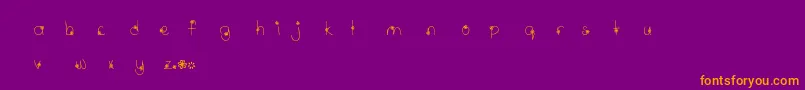 Шрифт MtfWildflower – оранжевые шрифты на фиолетовом фоне