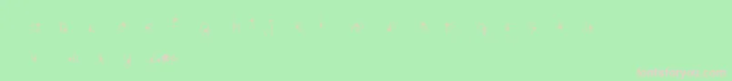 フォントMtfWildflower – 緑の背景にピンクのフォント