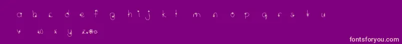 MtfWildflower-fontti – vaaleanpunaiset fontit violetilla taustalla