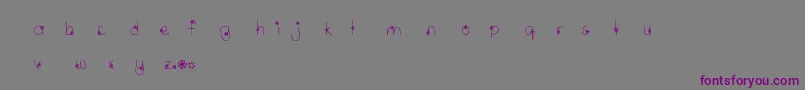 Шрифт MtfWildflower – фиолетовые шрифты на сером фоне