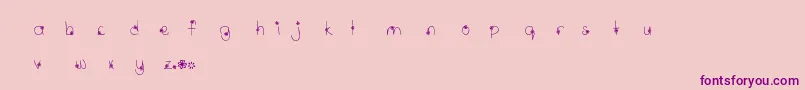 フォントMtfWildflower – ピンクの背景に紫のフォント