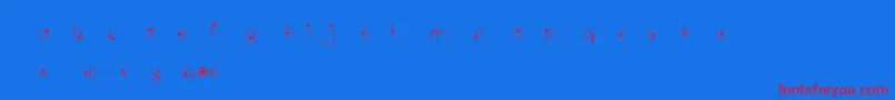 フォントMtfWildflower – 赤い文字の青い背景