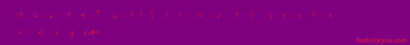 MtfWildflower Font – Red Fonts on Purple Background