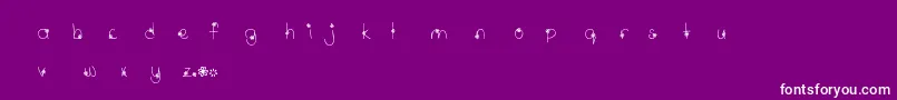 MtfWildflower-fontti – valkoiset fontit violetilla taustalla