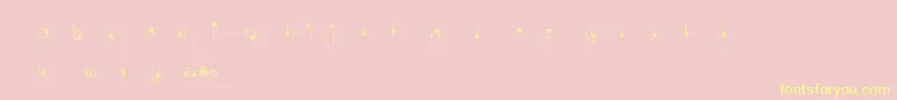 MtfWildflower Font – Yellow Fonts on Pink Background
