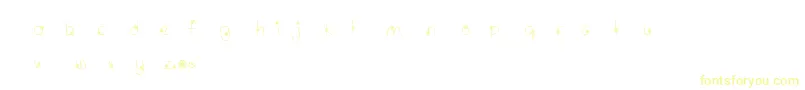Czcionka MtfWildflower – żółte czcionki na białym tle