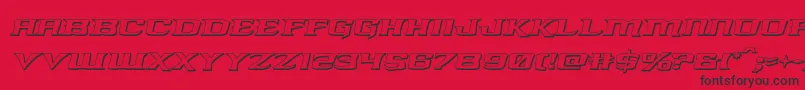 kreaturekombat3dital Font – Black Fonts on Red Background