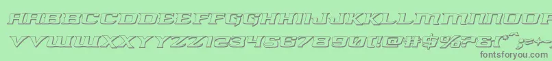 kreaturekombat3dital Font – Gray Fonts on Green Background