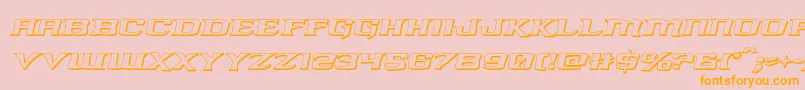 kreaturekombat3dital-Schriftart – Orangefarbene Schriften auf rosa Hintergrund