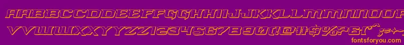 kreaturekombat3dital Font – Orange Fonts on Purple Background