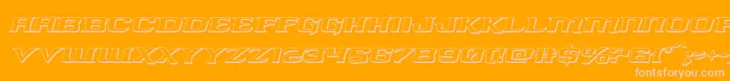 Saiba mais sobre a fonte kreaturekombat3dital Fonte kreaturekombat3dital – fontes rosa em um fundo laranja
