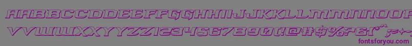 kreaturekombat3dital-Schriftart – Violette Schriften auf grauem Hintergrund