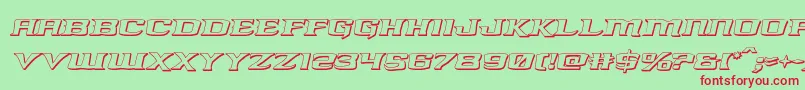 kreaturekombat3dital Font – Red Fonts on Green Background