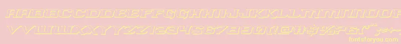 kreaturekombat3dital-Schriftart – Gelbe Schriften auf rosa Hintergrund