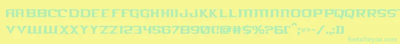 kreaturekombatcond Font – Green Fonts on Yellow Background