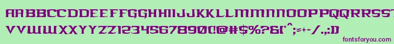 kreaturekombatcond Font – Purple Fonts on Green Background
