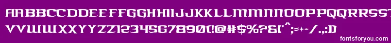 フォントkreaturekombatcond – 紫の背景に白い文字