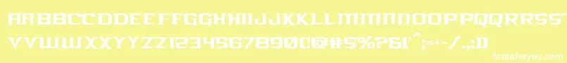 kreaturekombatcond Font – White Fonts on Yellow Background