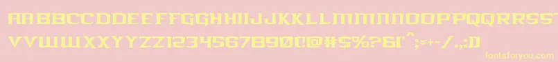 kreaturekombatcond Font – Yellow Fonts on Pink Background