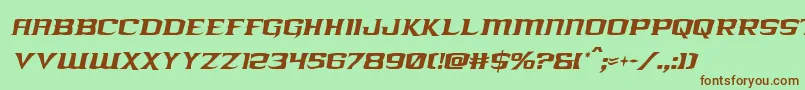 kreaturekombatcondital Font – Brown Fonts on Green Background