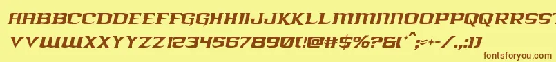 Шрифт kreaturekombatcondital – коричневые шрифты на жёлтом фоне