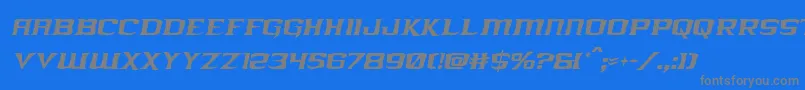 Шрифт kreaturekombatcondital – серые шрифты на синем фоне