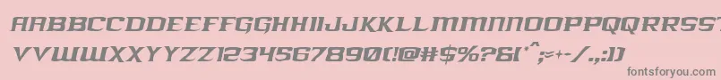 kreaturekombatcondital-Schriftart – Graue Schriften auf rosa Hintergrund