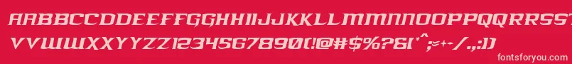 Шрифт kreaturekombatcondital – розовые шрифты на красном фоне