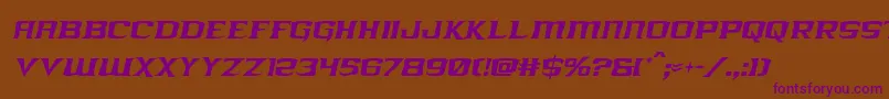 kreaturekombatcondital Font – Purple Fonts on Brown Background