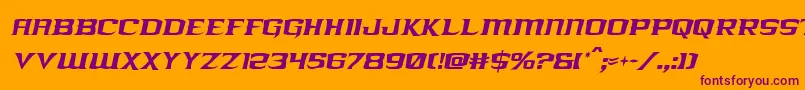 kreaturekombatcondital Font – Purple Fonts on Orange Background