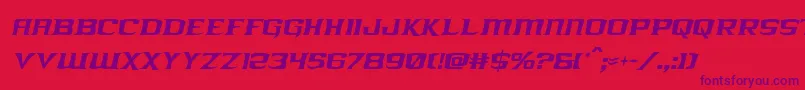 kreaturekombatcondital Font – Purple Fonts on Red Background