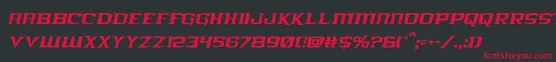 kreaturekombatcondital Font – Red Fonts on Black Background