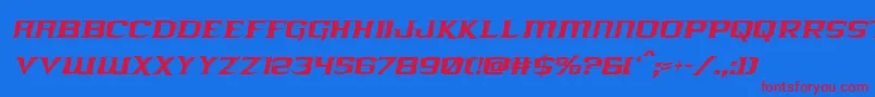 kreaturekombatcondital Font – Red Fonts on Blue Background