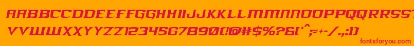 kreaturekombatcondital Font – Red Fonts on Orange Background