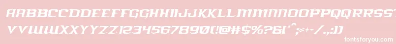 フォントkreaturekombatcondital – ピンクの背景に白い文字