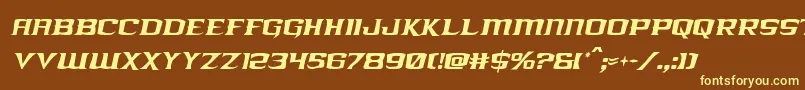 kreaturekombatcondital Font – Yellow Fonts on Brown Background