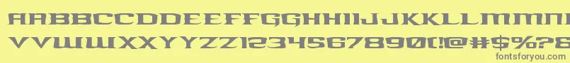 kreaturekombatexpand Font – Gray Fonts on Yellow Background