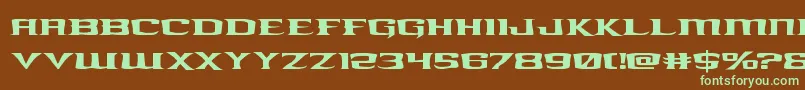 kreaturekombatexpand Font – Green Fonts on Brown Background