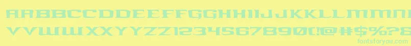 kreaturekombatexpand Font – Green Fonts on Yellow Background