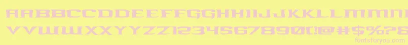 kreaturekombatexpand Font – Pink Fonts on Yellow Background