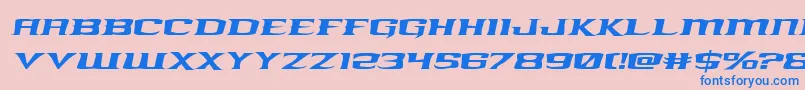 kreaturekombatexpandital Font – Blue Fonts on Pink Background