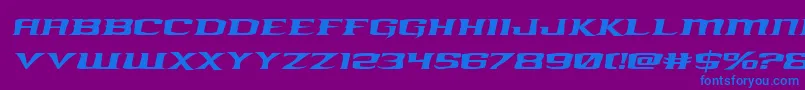 kreaturekombatexpandital Font – Blue Fonts on Purple Background