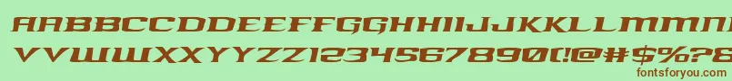 kreaturekombatexpandital Font – Brown Fonts on Green Background