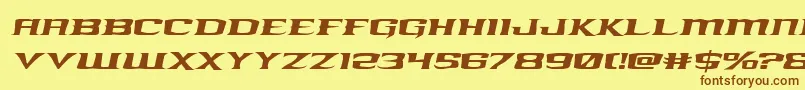 kreaturekombatexpandital Font – Brown Fonts on Yellow Background