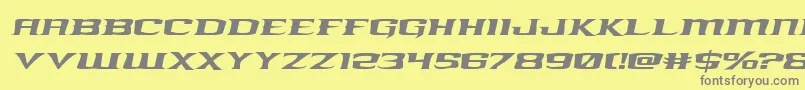 kreaturekombatexpandital Font – Gray Fonts on Yellow Background