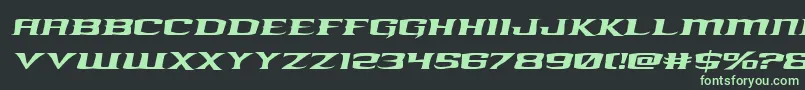 kreaturekombatexpandital Font – Green Fonts on Black Background